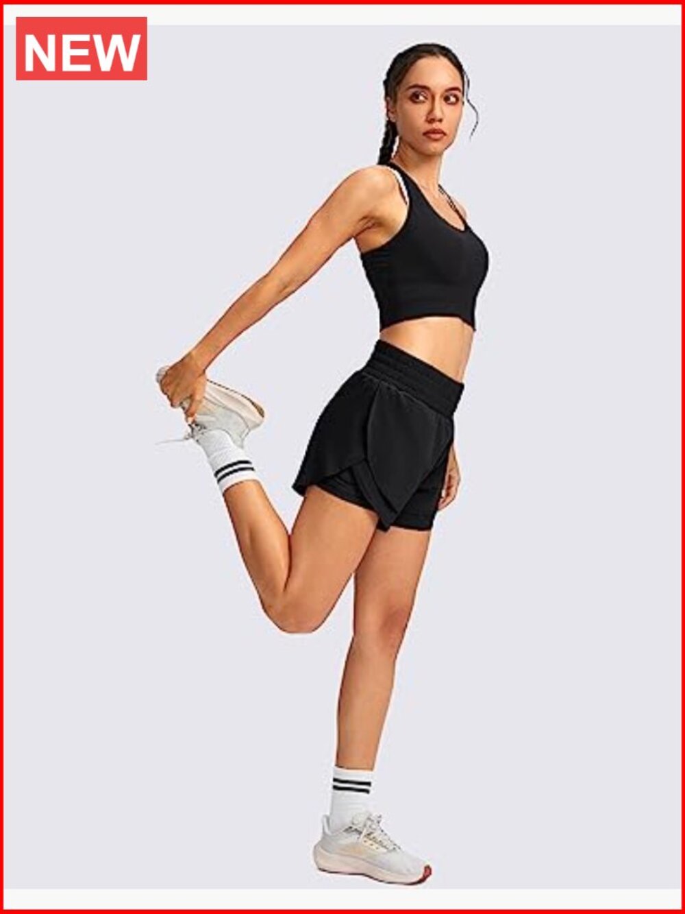 2-in-1 High Waisted Running Shorts with Pockets for Women - Picture 6 of 7